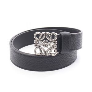 Loewe Belt Anagram Chunky E619237x15183990 Black Leather Belt Men's